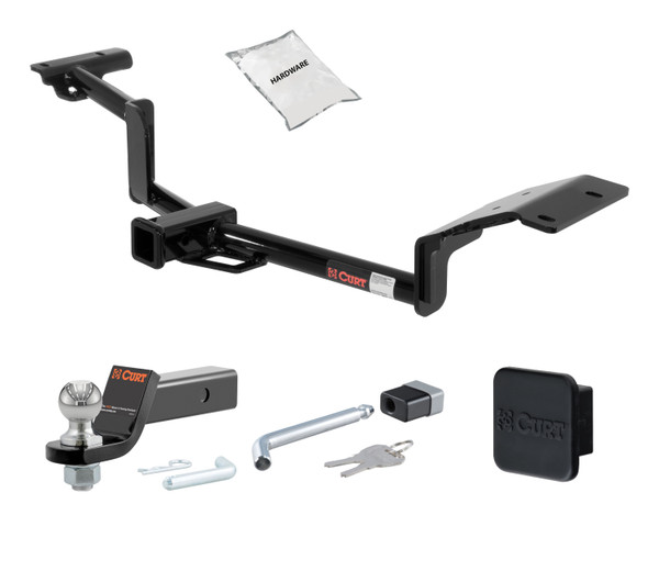 10 - 17 Lincoln MKT With EcoBoost 2in. CURT Trailer Hitch + Ball Mount + Cover + Lock Kit HWA1739 - CURT