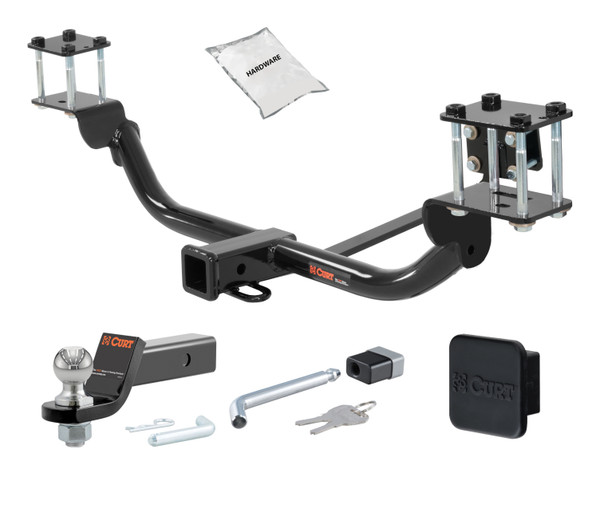 10 - 12 Mercedes-Benz GLK350 2in. CURT Trailer Hitch + Ball Mount + Cover + Lock Kit HWA1896 - CURT