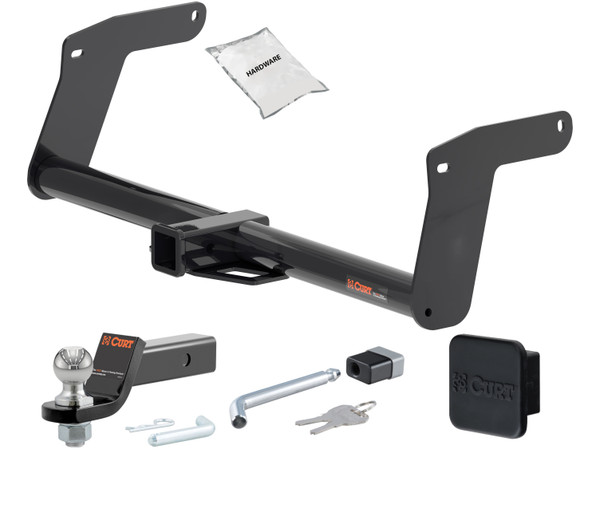 22 - 25 Lexus NX350 Excluding F Sport 2in. CURT Trailer Hitch + Ball Mount + Cover + Lock Kit HWA1695 - CURT