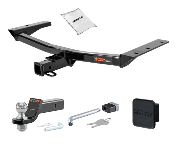 16 - 19 Lexus RX350 2in. CURT Trailer Hitch + Ball Mount + Cover + Lock Kit HWA1702 - CURT