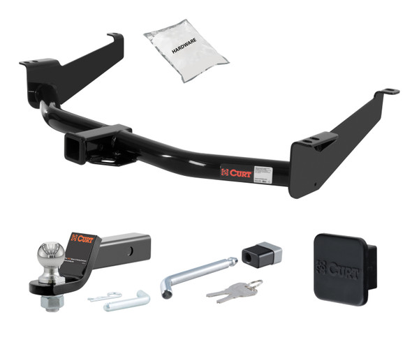 04 - 15 Nissan Titan 2in. CURT Trailer Hitch + Ball Mount + Cover + Lock Kit HWA2078 - CURT