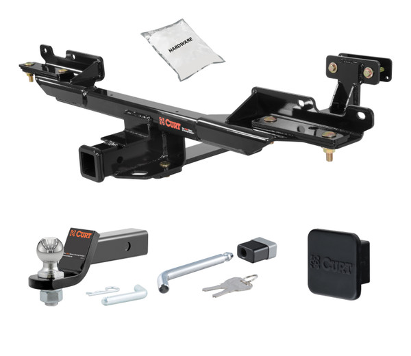 14 - 16 Mercedes-Benz GL550 Excluding active curve system 2in. CURT Trailer Hitch + Ball Mount + Cover + Lock Kit HWA1881 - CURT