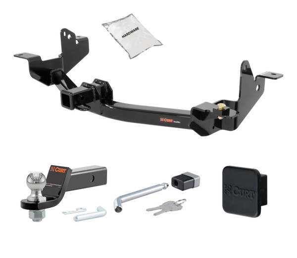 14 - 23 RAM ProMaster 3500 Standard length cargo van 2in. CURT Trailer Hitch + Ball Mount + Cover + Lock Kit HWA2163 - CURT