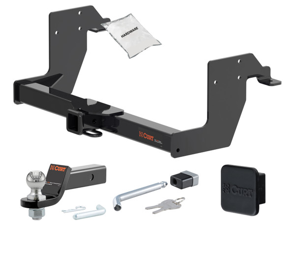 10 - 24 Mercedes-Benz Sprinter 3500 Standard bumper, excluding rear door step 2in. CURT Trailer Hitch + Ball Mount + Cover + Lock Kit HWA1921 - CURT