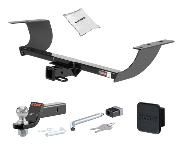 15 - 16 Dodge Challenger 2in. CURT Trailer Hitch + Ball Mount + Cover + Lock Kit HWA674 - CURT