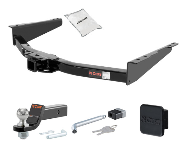 12 - 21 Nissan NV3500 2in. CURT Trailer Hitch + Ball Mount + Cover + Lock Kit HWA2042 - CURT