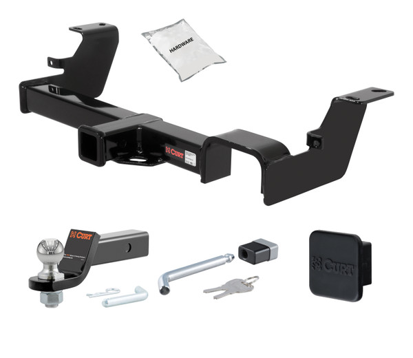 01 - 05 Pontiac Aztek 2in. CURT Trailer Hitch + Ball Mount + Cover + Lock Kit HWA2117 - CURT
