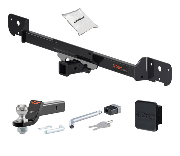 14 - 21 RAM ProMaster 1500 2in. CURT Trailer Hitch + Ball Mount + Cover + Lock Kit HWA2156 - CURT