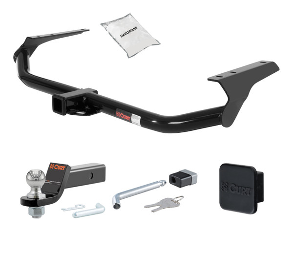 09 - 16 Toyota Venza 2in. CURT Trailer Hitch + Ball Mount + Cover + Lock Kit HWA2459 - CURT