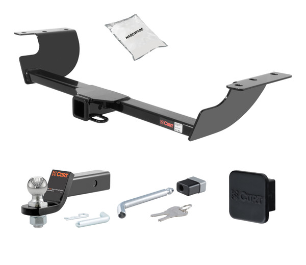 05 - 08 Dodge Magnum 2in. CURT Trailer Hitch + Ball Mount + Cover + Lock Kit HWA708 - CURT
