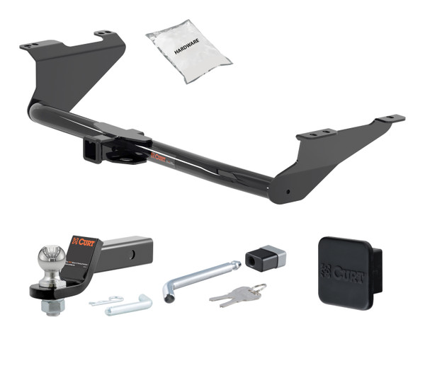 17 - 24 Chrysler Pacifica 2in. CURT Trailer Hitch + Ball Mount + Cover + Lock Kit HWA640 - CURT