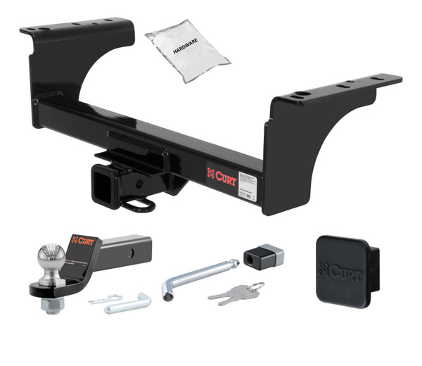 08 - 10 Dodge Ram 4500  2in. CURT Trailer Hitch + Ball Mount + Cover + Lock Kit HWA754 - CURT
