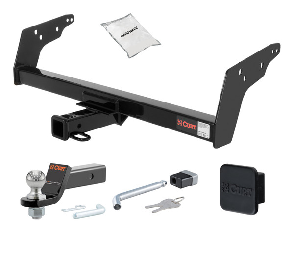 82 - 90 GMC S15 2in. CURT Trailer Hitch + Ball Mount + Cover + Lock Kit HWA1138 - CURT
