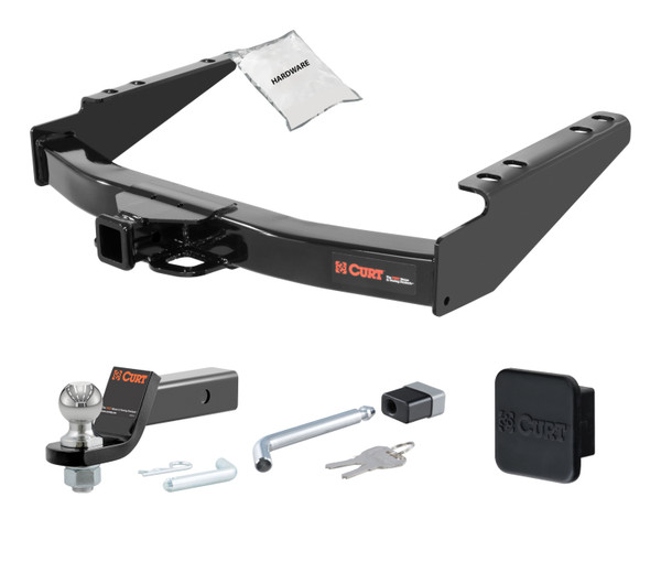 00 - 05 Ford Excursion 2in. CURT Trailer Hitch + Ball Mount + Cover + Lock Kit HWA827 - CURT
