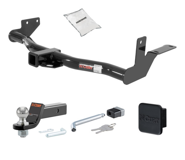 01 - 03 ISUZU Rodeo Sport With under-vehicle spare 2in. CURT Trailer Hitch + Ball Mount + Cover + Lock Kit HWA1520 - CURT