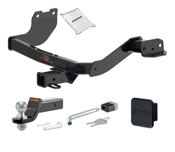 22 - 24 Hyundai Santa Cruz 2in. CURT Trailer Hitch + Ball Mount + Cover + Lock Kit HWA1434 - CURT