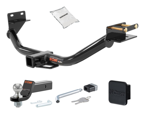 13 - 18 Hyundai Santa Fe Sport 2in. CURT Trailer Hitch + Ball Mount + Cover + Lock Kit HWA1444 - CURT