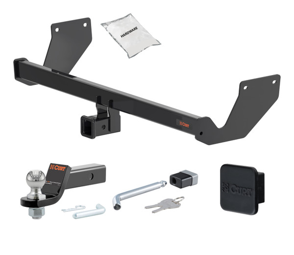 23 - 24 Toyota bZ4X 2in. CURT Trailer Hitch + Ball Mount + Cover + Lock Kit HWA2359 - CURT