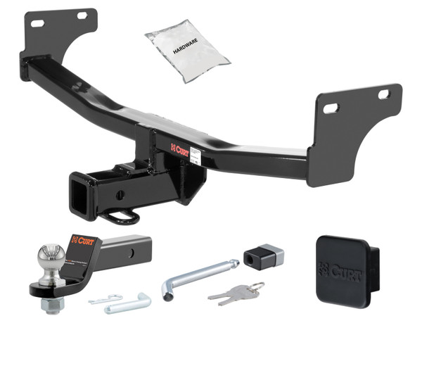 17 - 17 JEEP Compass Built in USA 2in. CURT Trailer Hitch + Ball Mount + Cover + Lock Kit HWA1545 - CURT