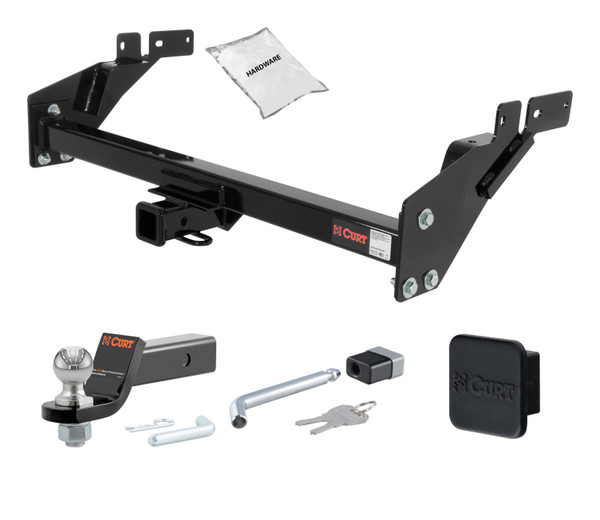 87 - 91 Toyota 4Runner 2in. CURT Trailer Hitch + Ball Mount + Cover + Lock Kit HWA2353 - CURT