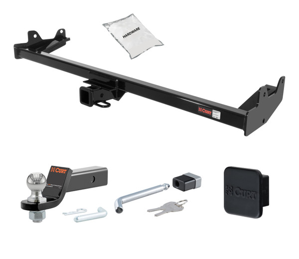 04 - 07 Ford Freestar 2in. CURT Trailer Hitch + Ball Mount + Cover + Lock Kit HWA946 - CURT
