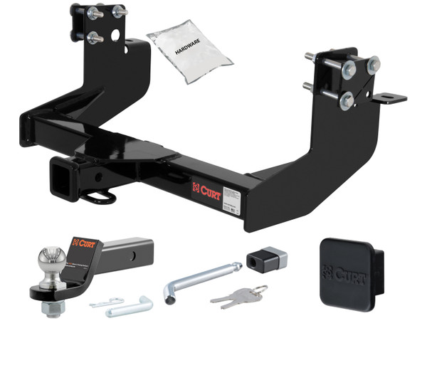 03 - 06 Dodge Sprinter 2500 140" WB with dual rear wheels 2in. CURT Trailer Hitch + Ball Mount + Cover + Lock Kit HWA764 - CURT