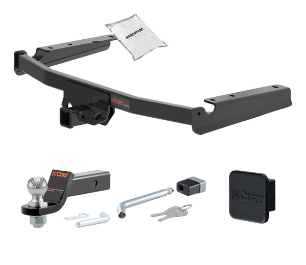 20 - 24 Toyota Highlander 2in. CURT Trailer Hitch + Ball Mount + Cover + Lock Kit HWA2390 - CURT