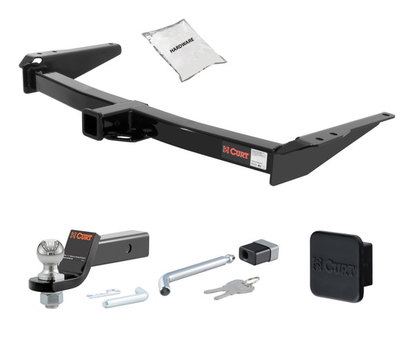 91 - 97 Toyota Land Cruiser 2in. CURT Trailer Hitch + Ball Mount + Cover + Lock Kit HWA2404 - CURT