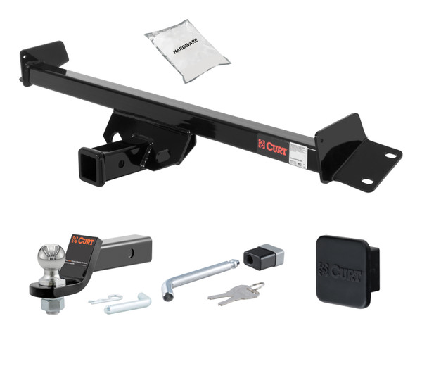 98 - 03 Toyota Sienna 2in. CURT Trailer Hitch + Ball Mount + Cover + Lock Kit HWA2437 - CURT