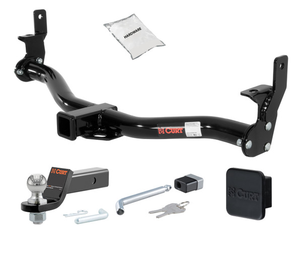 01 - 06 Ford Explorer Sport Trac 2in. CURT Trailer Hitch + Ball Mount + Cover + Lock Kit HWA843 - CURT