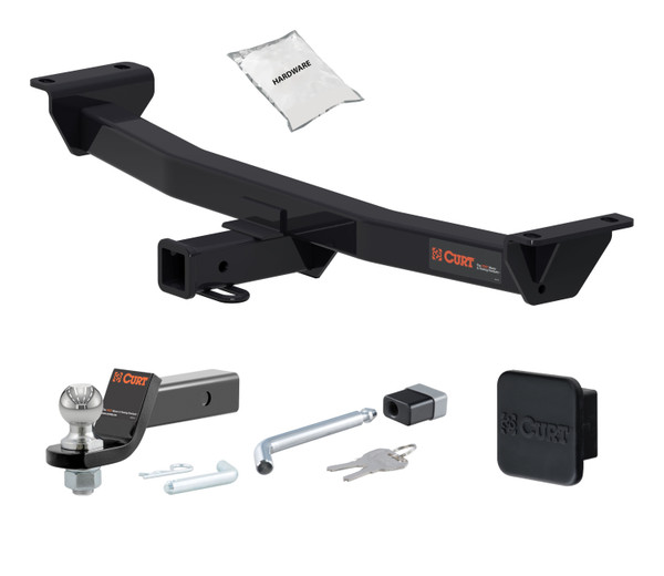 19 - 23 Ford Ranger 2in. CURT Trailer Hitch + Ball Mount + Cover + Lock Kit HWA975 - CURT