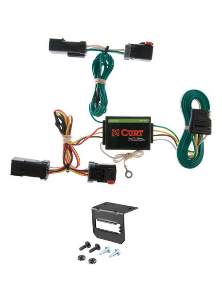 02-07 JEEP Liberty CURT 4-flat Plug and Play Trailer Wiring - CURT