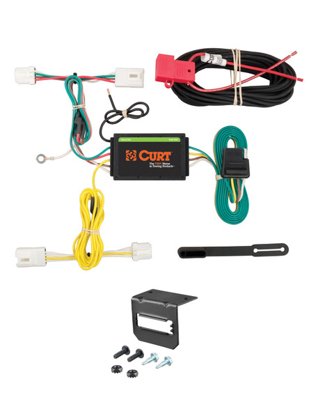 14-24 Infiniti Q50 Excluding Sport CURT 4-flat Plug and Play Trailer Wiring - CURT