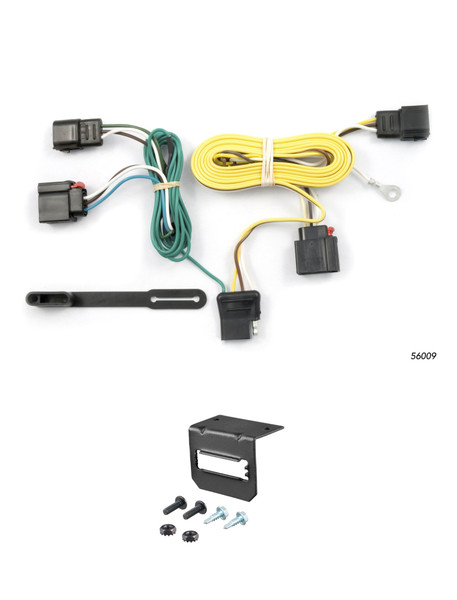 07-13 JEEP Grand Cherokee Excluding SRT, SRT8 or Trackhawk CURT 4-flat Plug and Play Trailer Wiring - CURT