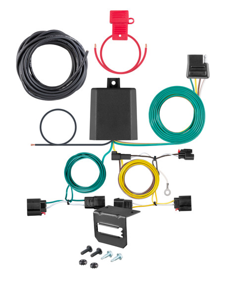 14-21 JEEP Grand Cherokee Excluding TrailHawk CURT 4-flat Plug and Play Trailer Wiring - CURT