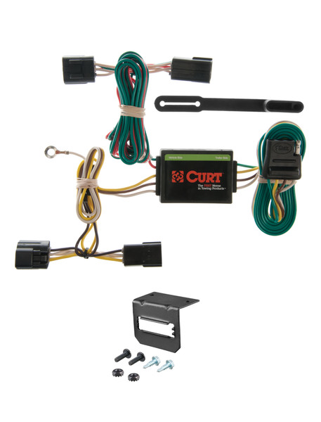 01-03 ISUZU Rodeo Sport With under-vehicle spare CURT 4-flat Plug and Play Trailer Wiring - CURT