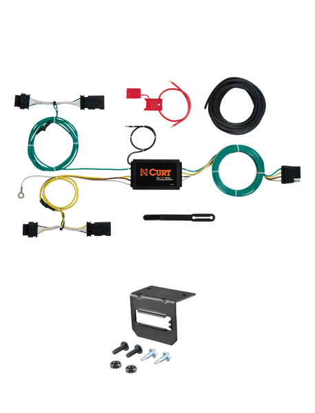 15-23 JEEP Renegade Excluding 4WD CURT 4-flat Plug and Play Trailer Wiring - CURT