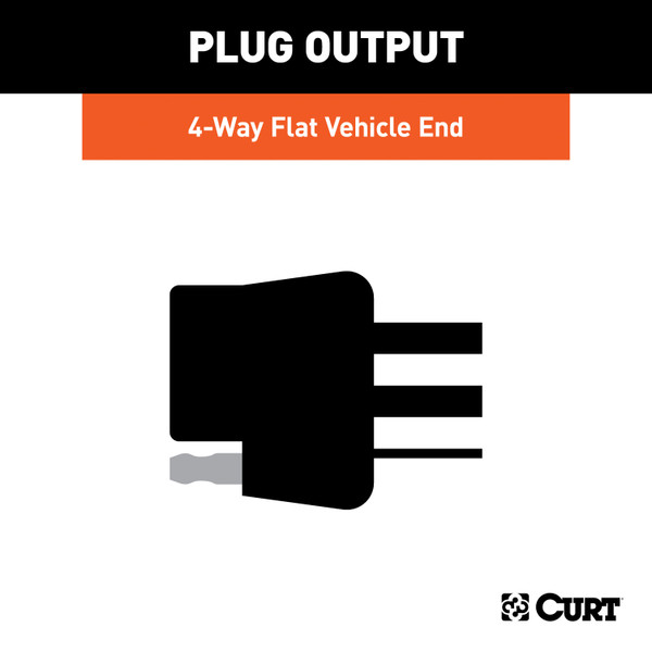 04-12 Chevrolet Colorado CURT 4-flat Plug and Play Trailer Wiring