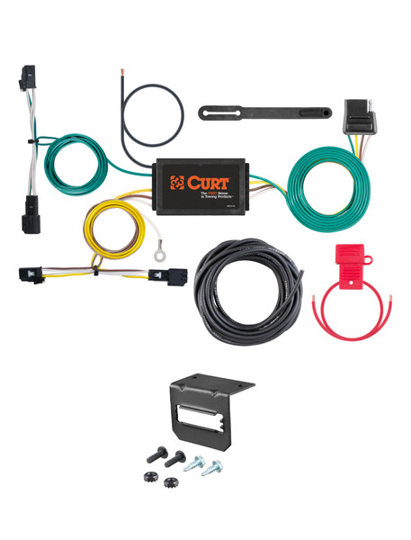 16-24 Chevrolet Malibu Sedan CURT 4-flat Plug and Play Trailer Wiring - CURT