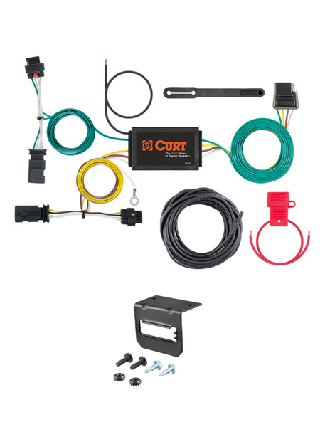 17-17 JEEP Compass Built in Mexico CURT 4-flat Plug and Play Trailer Wiring - CURT