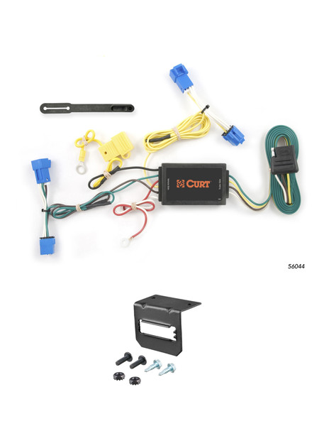 08-13 Cadillac CTS Sedan CURT 4-flat Plug and Play Trailer Wiring - CURT