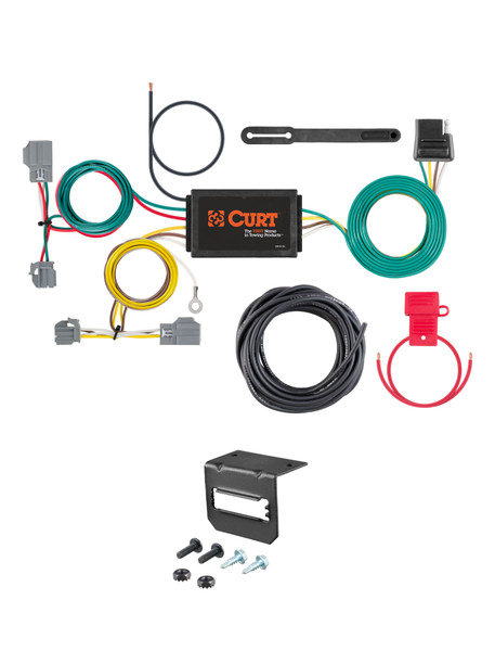 12-18 Ford Focus Sedan CURT 4-flat Plug and Play Trailer Wiring - CURT