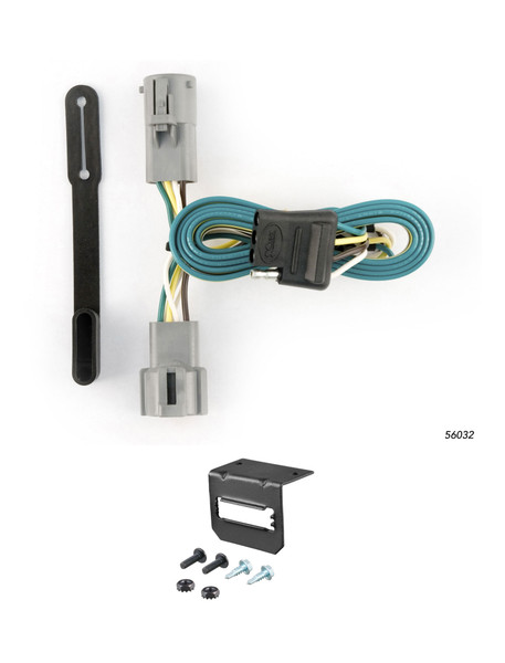 03-07 Ford F-250 Super Duty Excluding 20" spare tire CURT 4-flat Plug and Play Trailer Wiring - CURT