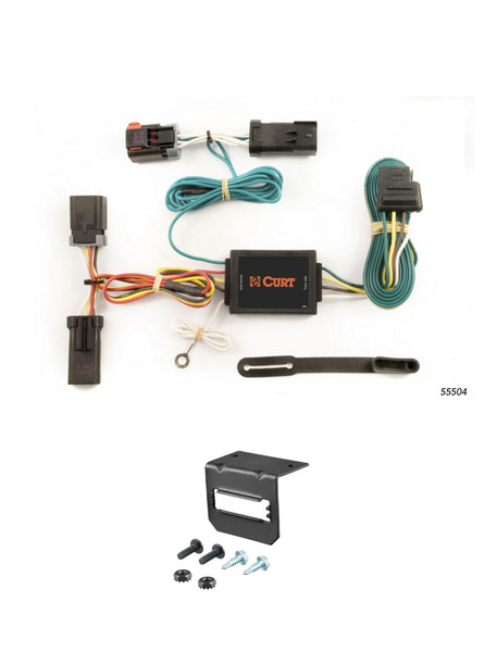 03-05 Dodge Ram 3500  Excluding factory receiver CURT 4-flat Plug and Play Trailer Wiring - CURT