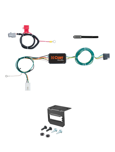 16-20 Mitsubishi Outlander CURT 4-flat Plug and Play Trailer Wiring - CURT