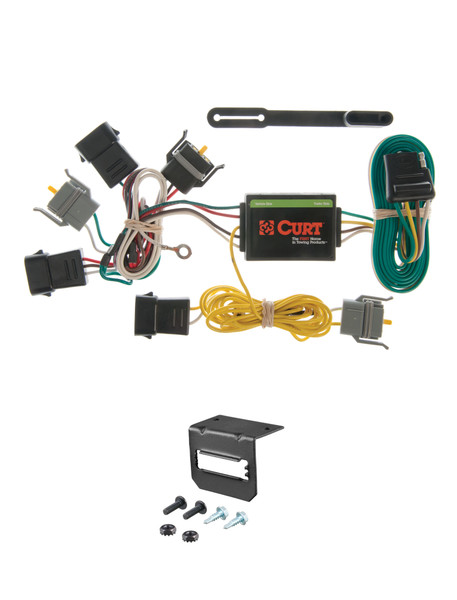 00-03 Ford Escape CURT 4-flat Plug and Play Trailer Wiring - CURT