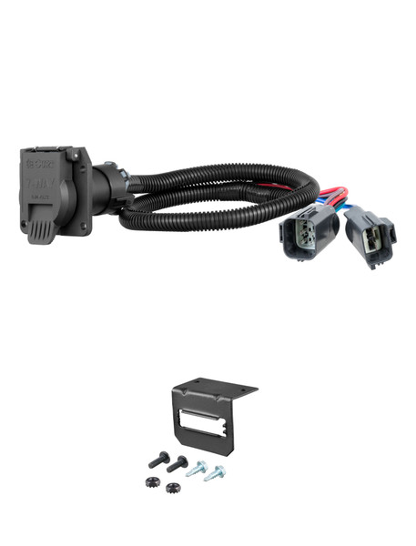 20-24 Ford F-650 Cab & chassis with 34" frame width (O.D.) CURT 7-way Plug and Play Trailer Wiring - CURT