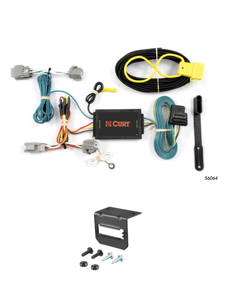 11-13 Ford Fiesta Hatchback CURT 4-flat Plug and Play Trailer Wiring - CURT