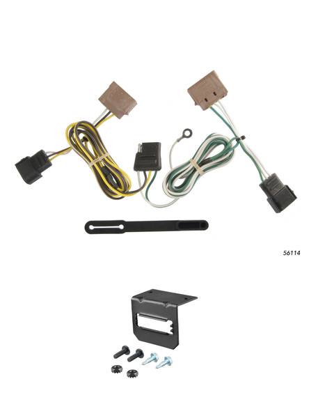 11-13 Ford Fiesta Sedan CURT 4-flat Plug and Play Trailer Wiring - CURT