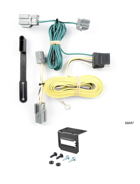 14-19 Ford Fiesta Sedan CURT 4-flat Plug and Play Trailer Wiring - CURT